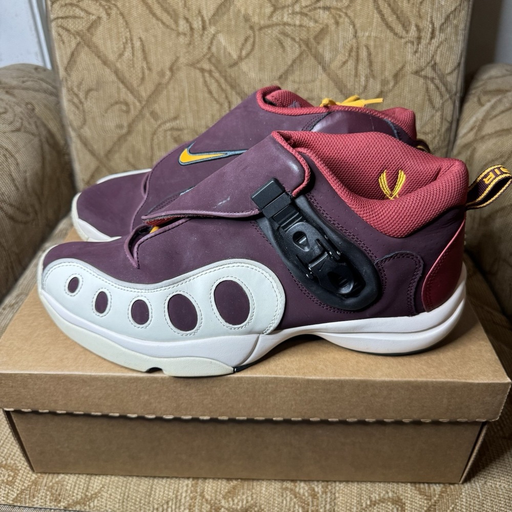 Nike Zoom GP Gary Payton Sneakers Men's 10.5 AR4342-600 Night Maroon Very Nice!
